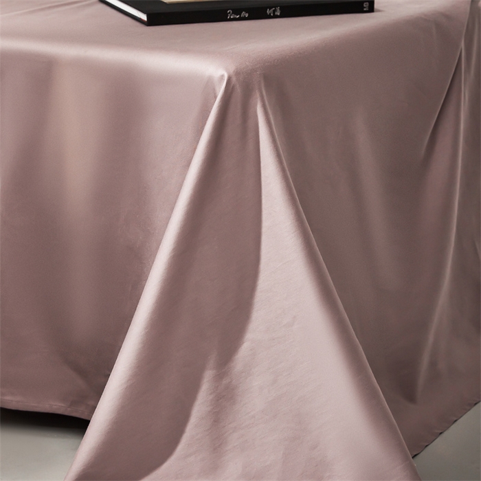 91家纺网 家纺一手货源 找家纺 秀色家纺 2025新款高端酒店纯色50支贡缎长绒棉床单单件纯棉全棉贡缎可裸睡单双人 莫奈-香芋紫