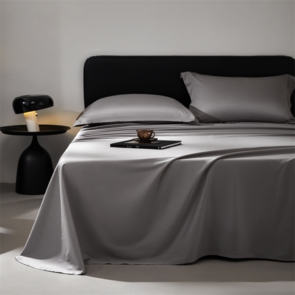 91家纺网 家纺一手货源 找家纺 （总）秀色家纺 2025新款高端酒店纯色50支贡缎长绒棉床单单件纯棉全棉贡缎可裸睡单双人