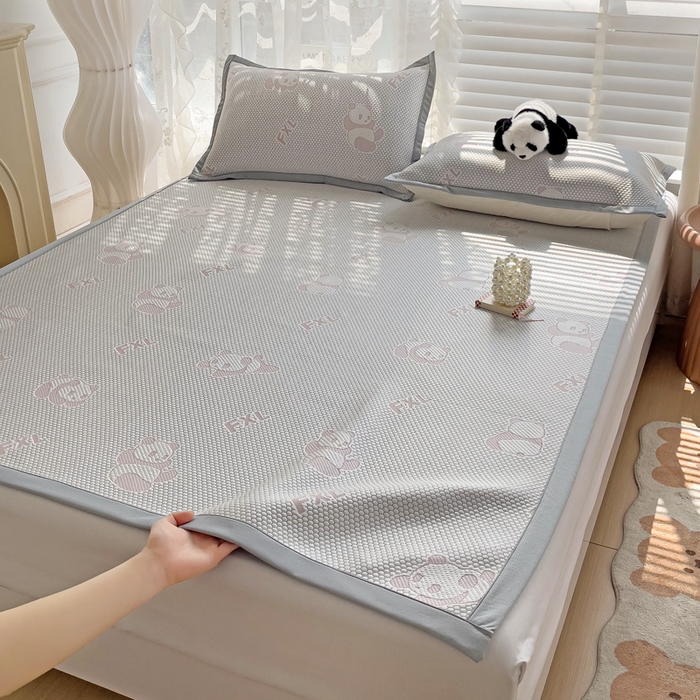 91家纺网 家纺一手货源 找家纺 （总）富馨莱 2024新款A类速凉凉豆豆床席绑带款床笠款凉席系列-床席