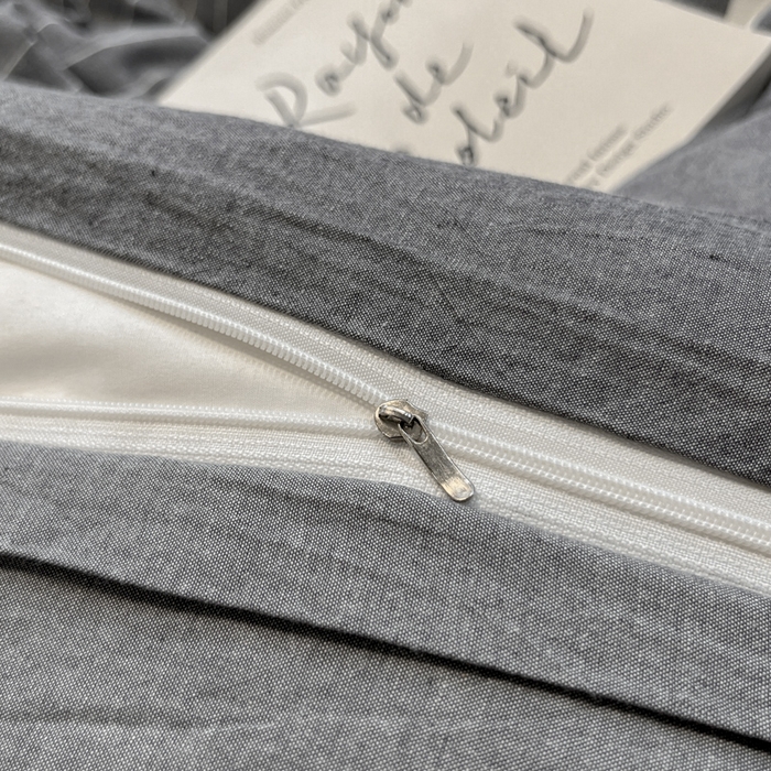 91家纺网 家纺一手货源 找家纺 喜居 2024新款全棉色织被套单被套纯棉被套全棉被套 光阴灰