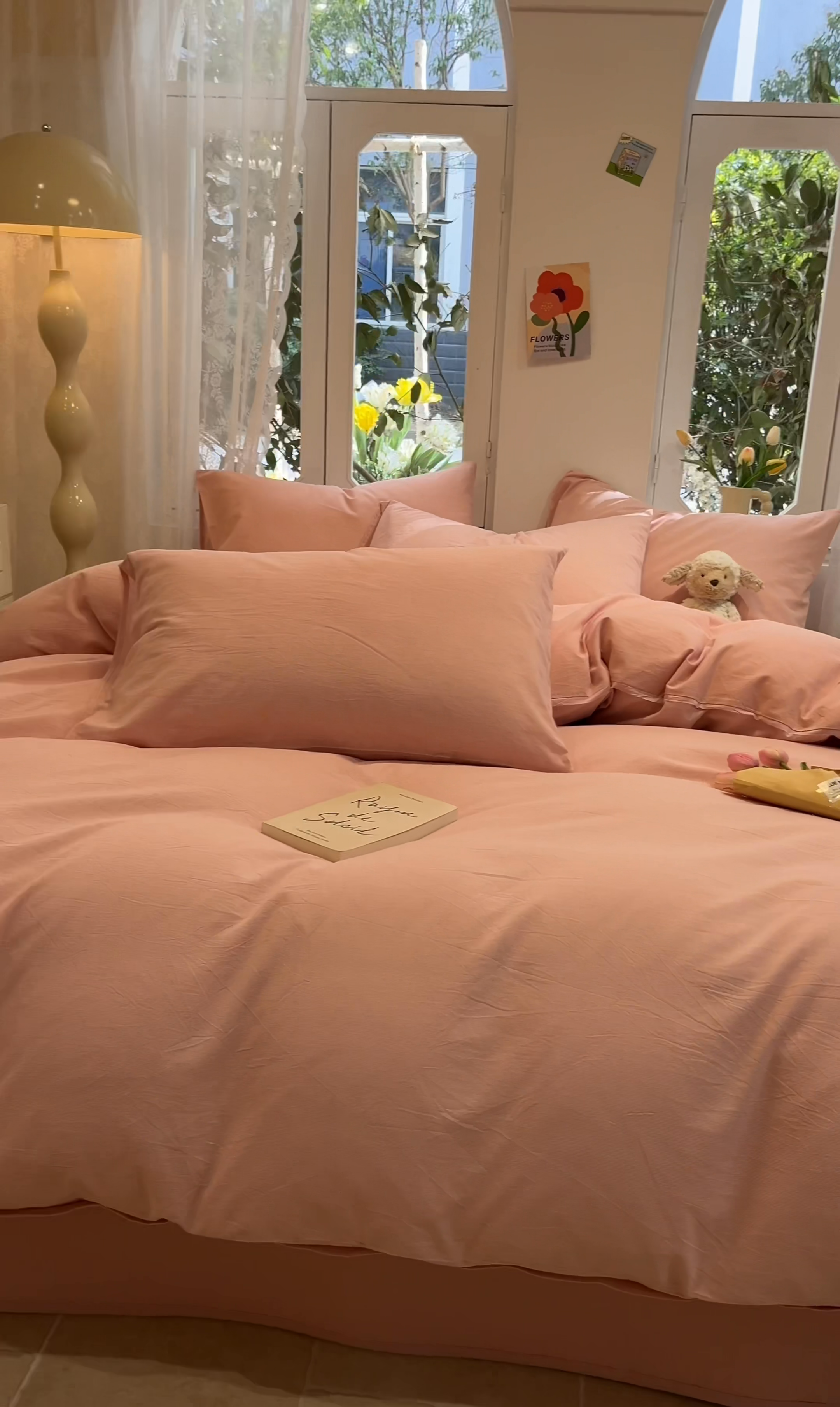 91家纺网 家纺一手货源 找家纺 喜居 2024新款全棉色织被套单被套纯棉被套全棉被套 小千鸟粉