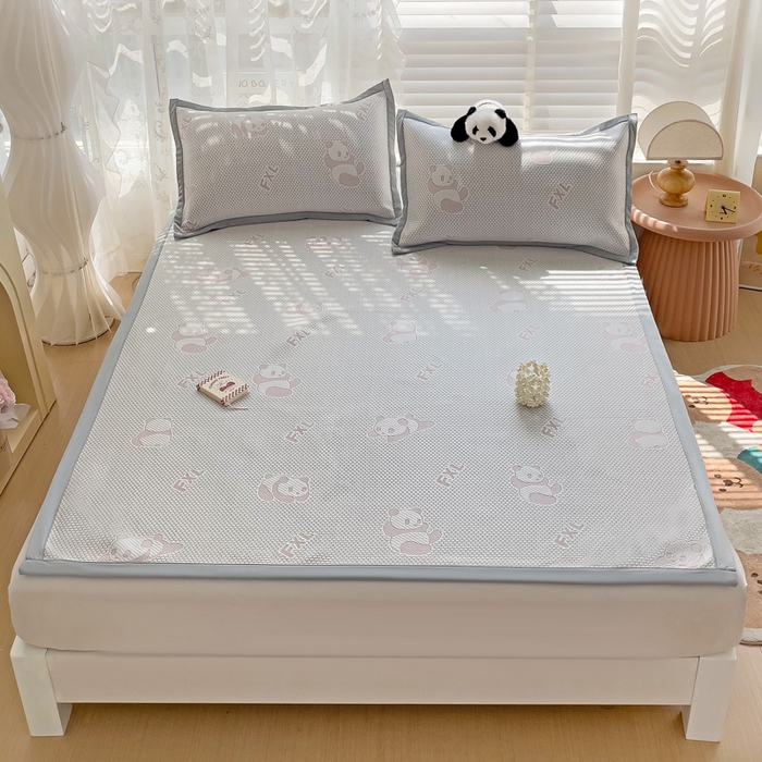 91家纺网 家纺一手货源 找家纺 （总）富馨莱 2024新款A类速凉凉豆豆床席绑带款床笠款凉席系列-床席