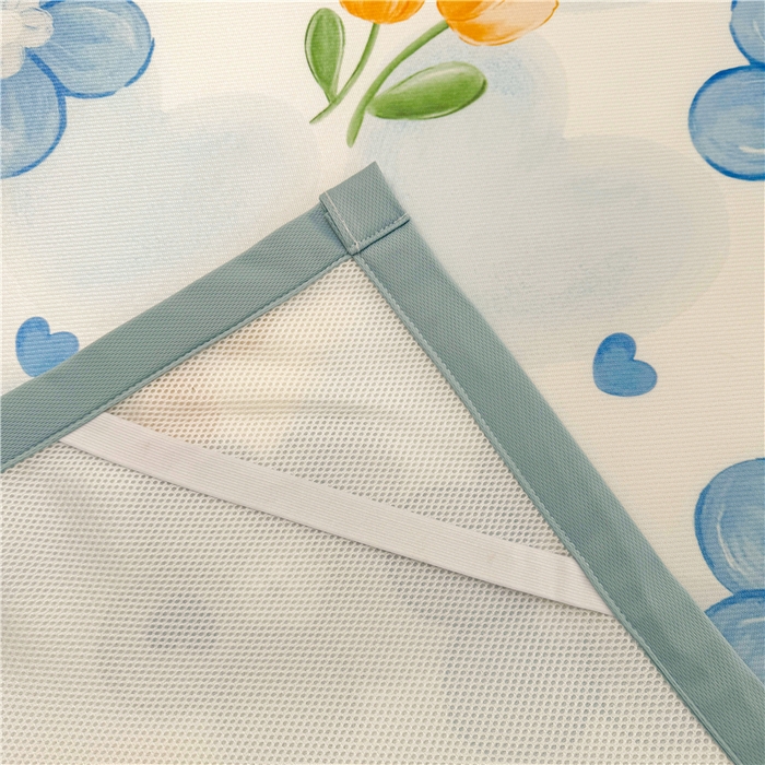 91家纺网 家纺一手货源 找家纺 喜居 2024新款碳光冰丝席冰丝凉席印花冰丝席三件套软凉席子 蓝色花海