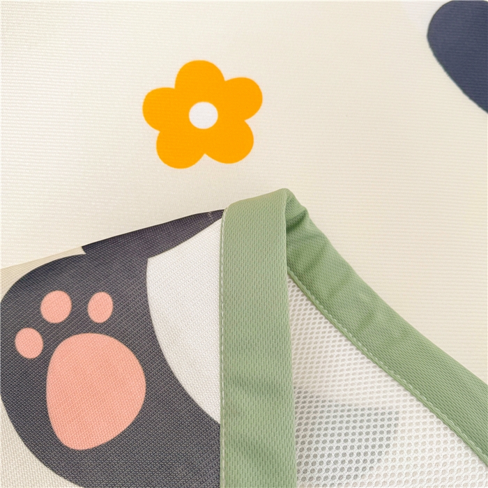 91家纺网 家纺一手货源 找家纺 喜居 2024新款碳光冰丝席冰丝凉席印花冰丝席三件套软凉席子 熊猫圆圆