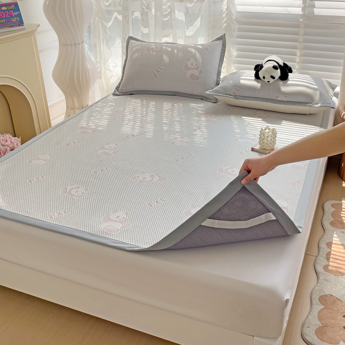 91家纺网 家纺一手货源 找家纺 （总）富馨莱 2024新款A类速凉凉豆豆床席绑带款床笠款凉席系列-床席