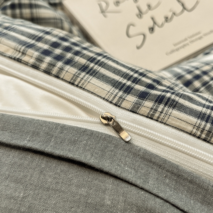 91家纺网 家纺一手货源 找家纺 喜居 2024新款全棉色织被套单被套纯棉被套全棉被套 格调灰