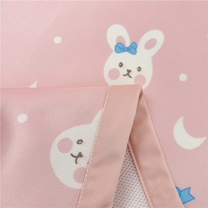 91家纺网 家纺一手货源 找家纺 喜居 2024新款碳光冰丝席冰丝凉席印花冰丝席三件套软凉席子 可爱兔