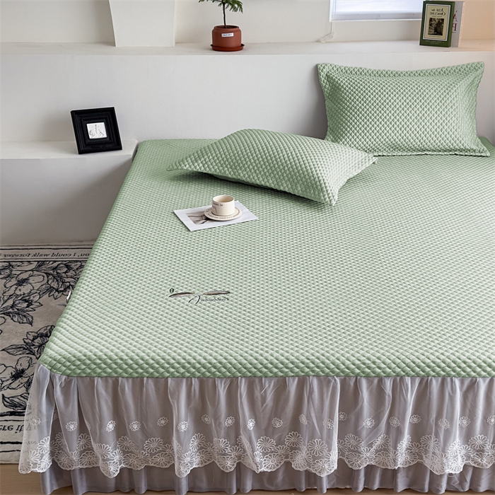 91家纺网 家纺一手货源 找家纺 （总）凉百百 2024新款凉豆豆大方豆床裙凉席冰丝凉席可水洗机洗源头厂家直发