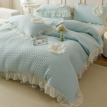 91家纺网 家纺一手货源 找家纺 （总）好儿喜 2024新款洛可可系列四件套床裙款