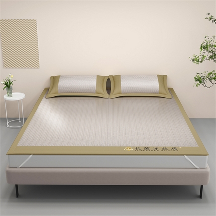 鑫姿席业 2025新款亲肤舒适5A抗菌冰丝席 乌木咖（床席款）