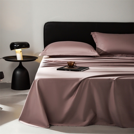 91家纺网 家纺一手货源 找家纺 （总）秀色家纺 2025新款高端酒店纯色50支贡缎长绒棉床单单件纯棉全棉贡缎可裸睡单双人