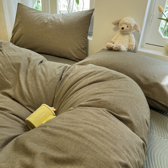 91家纺网 家纺一手货源 找家纺 喜居 2024新款全棉色织被套单被套纯棉被套全棉被套 小千鸟绿