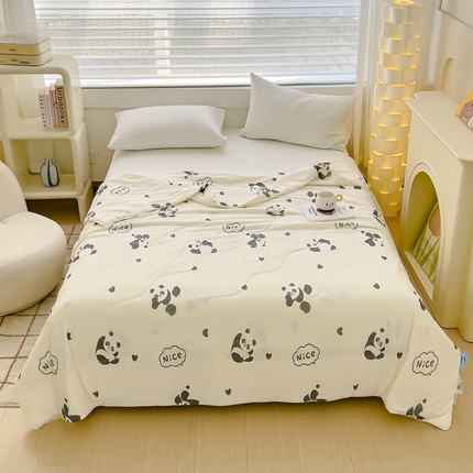 91家纺网 家纺一手货源 找家纺 （总）久典家居 2024新款A类氨纶抗菌印花凉感丝夏被空调被