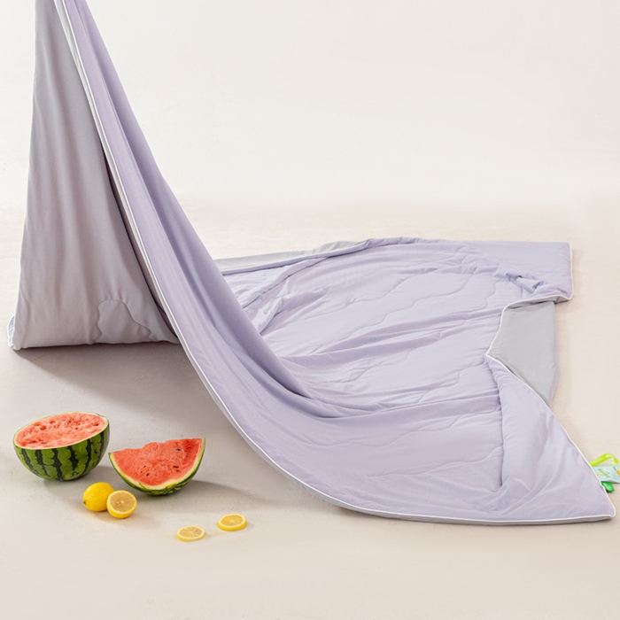 91家纺网 家纺一手货源 找家纺 佳居缘 2024新款西瓜冰柠被空调被夏被 香芋紫