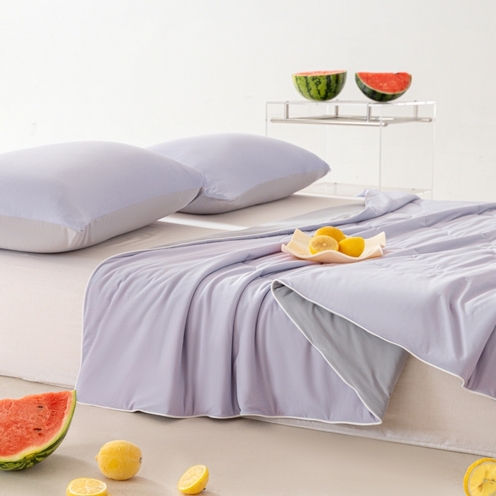 91家纺网 家纺一手货源 找家纺 佳居缘 2024新款西瓜冰柠被空调被夏被 香芋紫