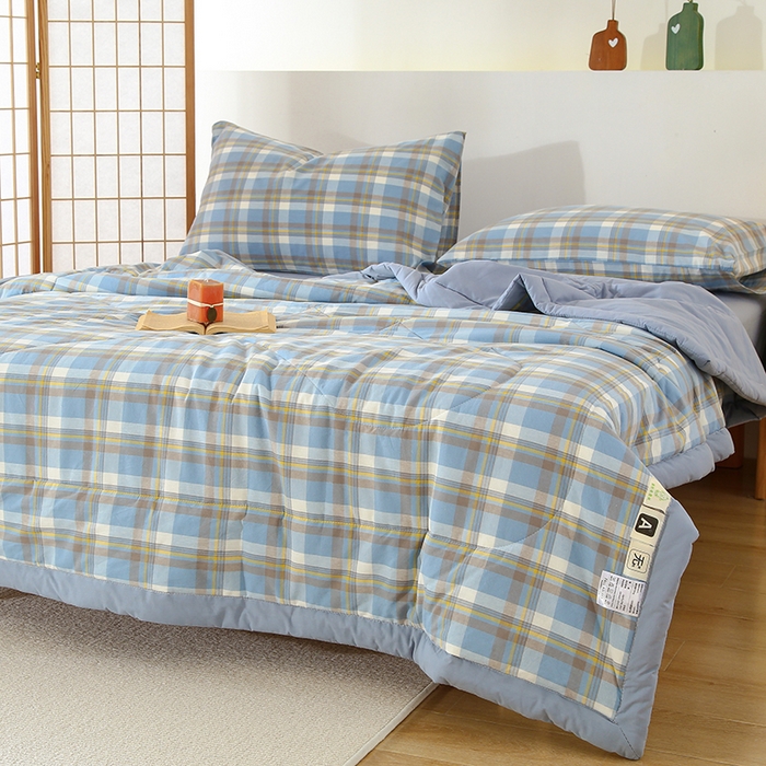 91家纺网 家纺一手货源 找家纺 花言狐语 2025新款A类全棉水洗棉夏被四件套 莫妮兰-单夏被