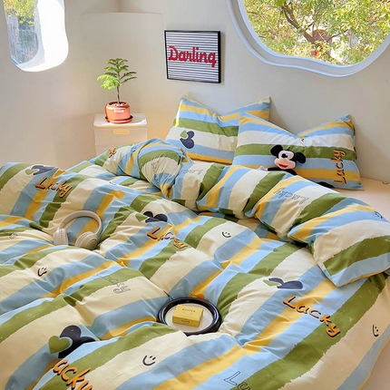 91家纺网 家纺一手货源 找家纺 （总）田野 2024新款13372全棉INS印花四件套