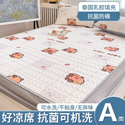 91家纺网 家纺一手货源 找家纺 （总）布卢姆床垫 2025新款5mmA类乳胶凉席床笠套件夏被组合