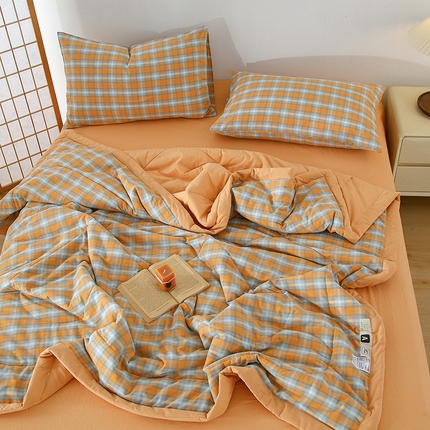 91家纺网 家纺一手货源 找家纺 （总）花言狐语 2025新款A类全棉水洗棉夏被四件套