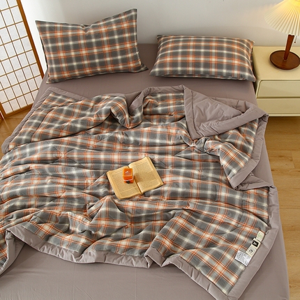 91家纺网 家纺一手货源 找家纺 花言狐语 2025新款A类全棉水洗棉夏被四件套 诺卡-夏被四件套