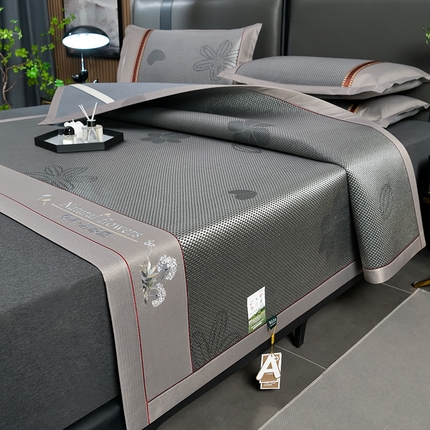 91家纺网 家纺一手货源 找家纺 （总）小牛席业 2024新款加厚款-绣球草本清凉冰藤席系列凉席藤席冰藤席冰丝席竹席乳胶席乳胶凉席凉感豆豆席	