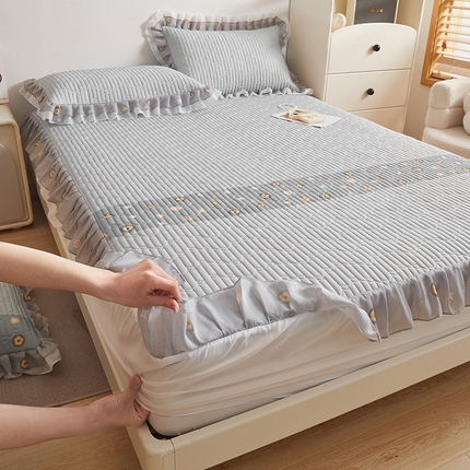 宜凡家纺 2024新款0.6乳胶床笠凉席 潮牌 月灰