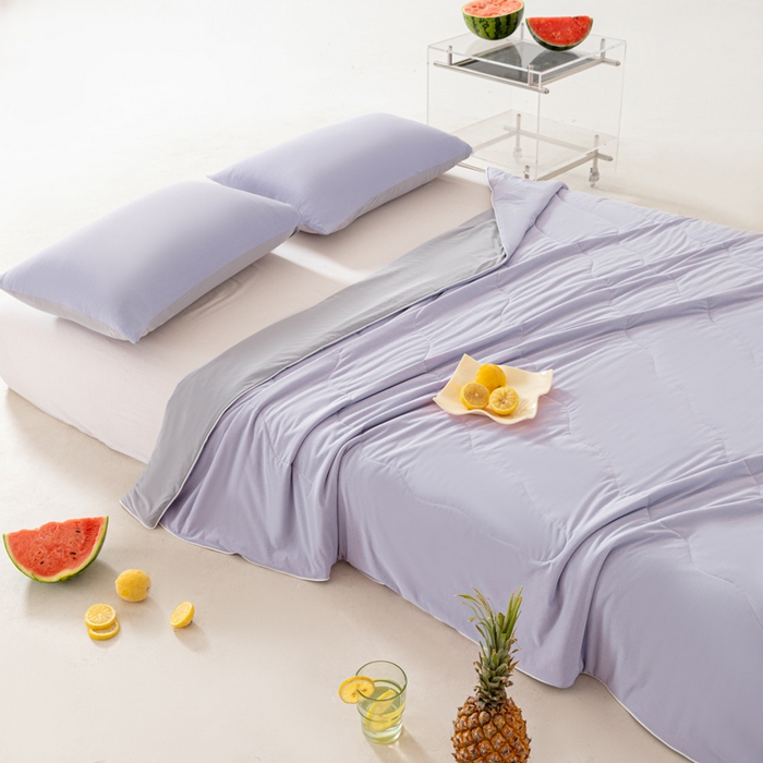 91家纺网 家纺一手货源 找家纺 佳居缘 2024新款西瓜冰柠被空调被夏被 香芋紫