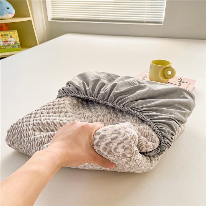 91家纺网 家纺一手货源 找家纺 喜居 2024新款良品豆豆席床笠款凉豆豆席子冰豆豆凉席软凉席 奶昔咖