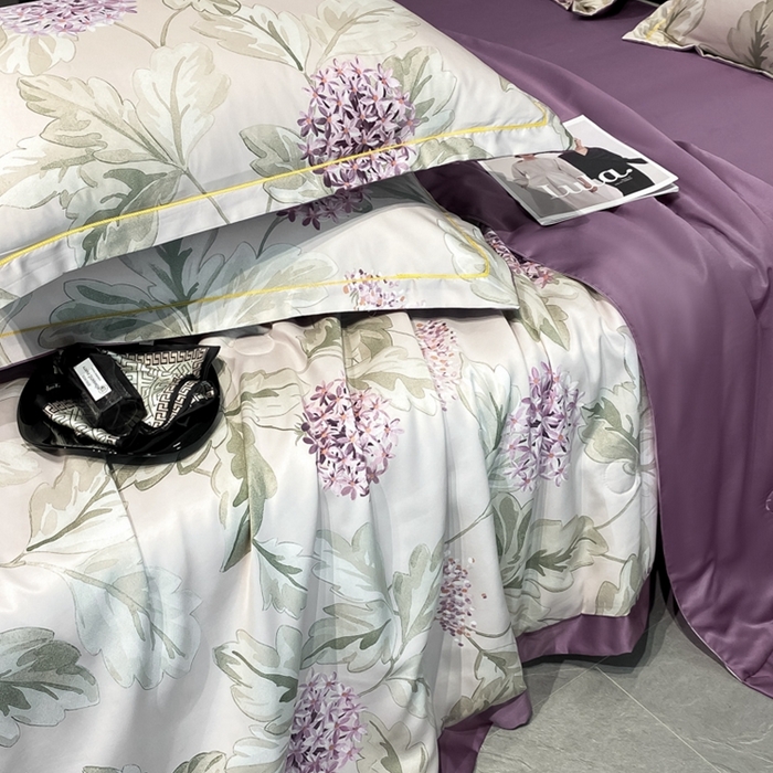 91家纺网 家纺一手货源 找家纺 佳品居 2024新款直播水洗天丝夏被冰丝夏凉被空调被四件套 花团锦簇