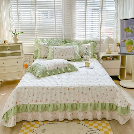 91家纺网 家纺一手货源 找家纺 （总）宜凡家纺 2024新款全棉复古印花床盖三件套