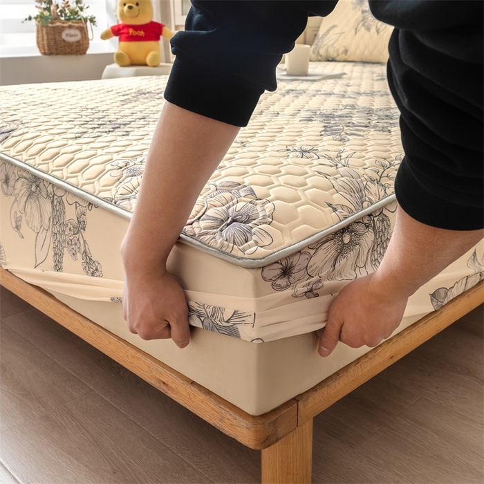 91家纺网 家纺一手货源 找家纺 （总）小萌虎 2024新款冰丝胶质凉席-床笠款