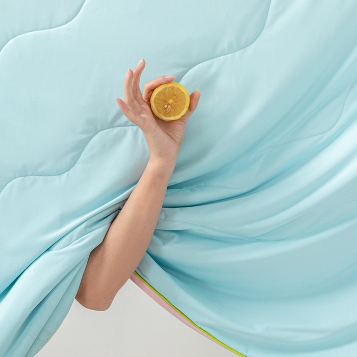 91家纺网 家纺一手货源 找家纺 佳居缘 2024新款西瓜冰柠被空调被夏被 西瓜粉