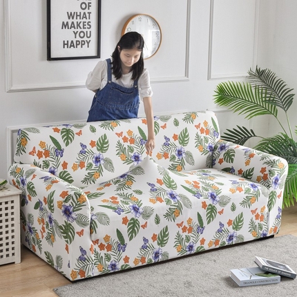 飞翔 2024新款舒适亲肤印花氨纶沙发套 蝴蝶纷飞