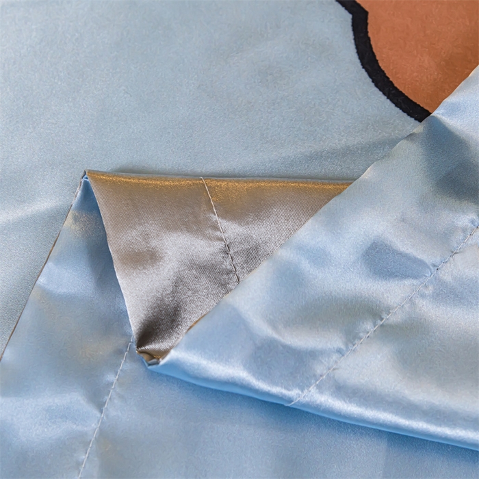 91家纺网 家纺一手货源 找家纺 梦舒羽 2025新款可水洗大版冰丝床单卡通床笠四件套 抱抱熊-大版冰丝被套