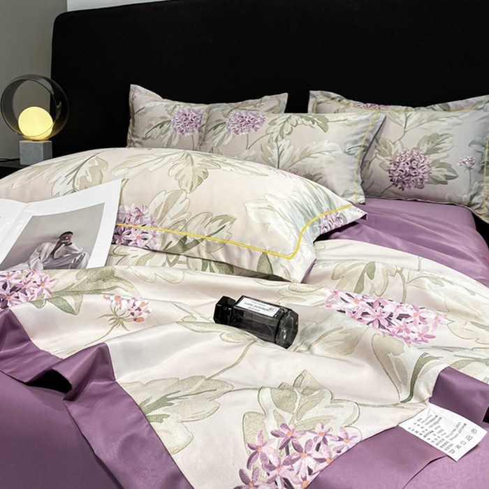 91家纺网 家纺一手货源 找家纺 佳品居 2024新款直播水洗天丝夏被冰丝夏凉被空调被四件套 花团锦簇