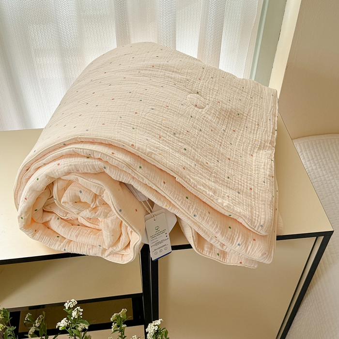 91家纺网 家纺一手货源 找家纺 （总）萝莉家纺 2024新款全棉双层皱皱纱夏被