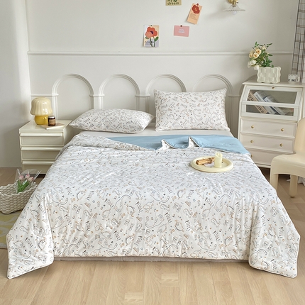 91家纺网 家纺一手货源 找家纺 有货 2024新款全棉针织印花夏被被子被芯大豆被 夏被-斑点龙