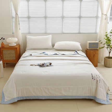 91家纺网 家纺一手货源 找家纺 （总）凡客家居 2024新款磨毛纯色新疆棉花夏被夏凉被空调被 