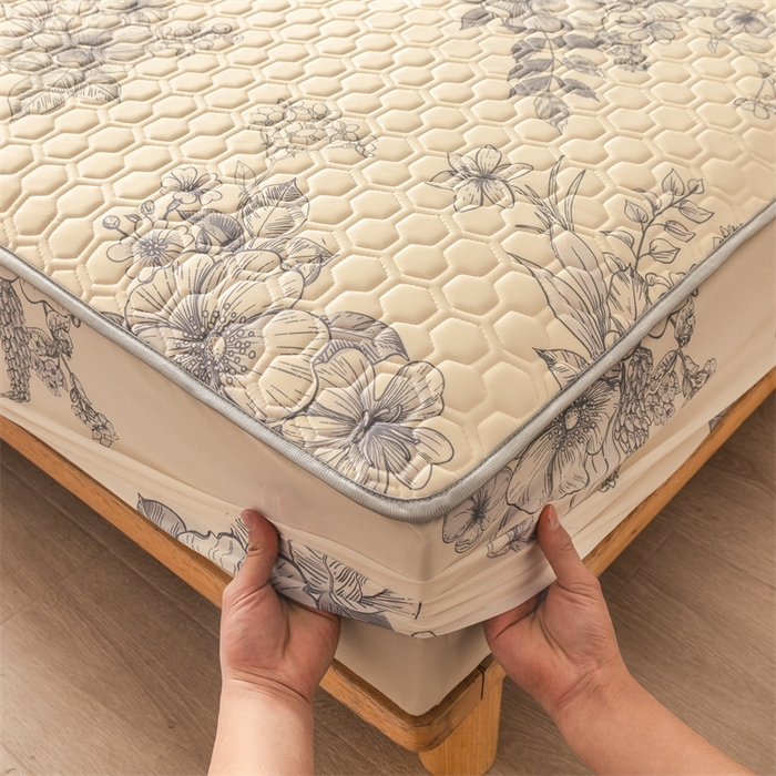 91家纺网 家纺一手货源 找家纺 （总）小萌虎 2024新款冰丝胶质凉席-床笠款