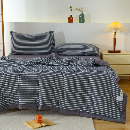 91家纺网 家纺一手货源 找家纺 （总）花言狐语 2025新款A类全棉水洗棉夏被四件套