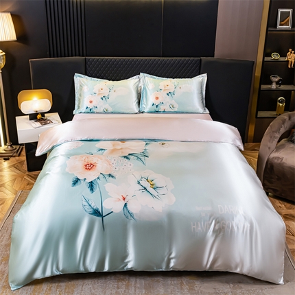 91家纺网 家纺一手货源 找家纺 （总）梦舒羽 2025新款可水洗大版冰丝床单卡通床笠四件套