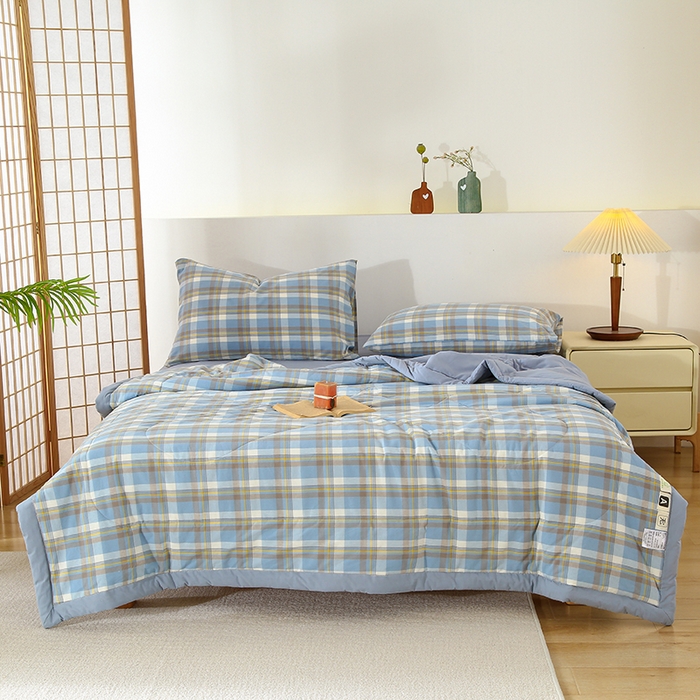 91家纺网 家纺一手货源 找家纺 花言狐语 2025新款A类全棉水洗棉夏被四件套 莫妮兰-单夏被