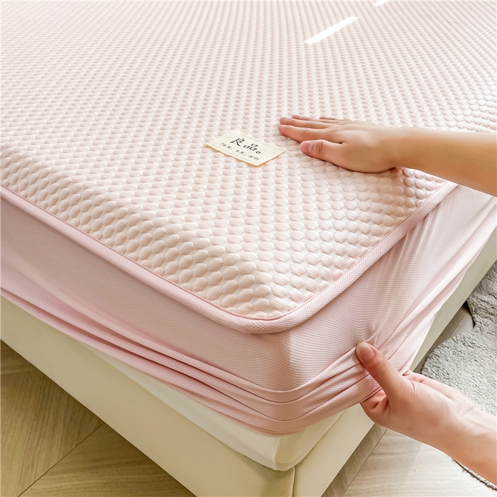 91家纺网 家纺一手货源 找家纺 喜居 2024新款良品豆豆席床笠款凉豆豆席子冰豆豆凉席软凉席 香妃粉