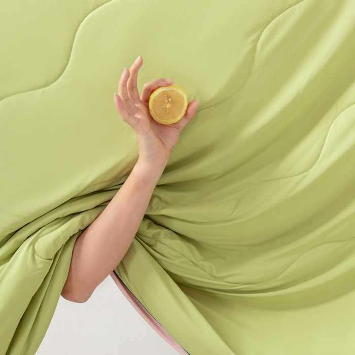 91家纺网 家纺一手货源 找家纺 佳居缘 2024新款西瓜冰柠被空调被夏被 蜜瓜粉