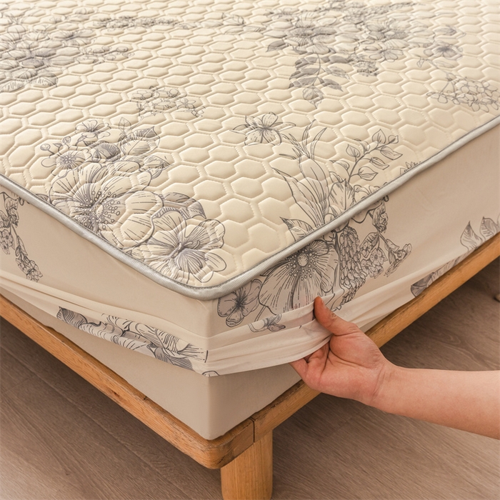 91家纺网 家纺一手货源 找家纺 （总）小萌虎 2024新款冰丝胶质凉席-床笠款