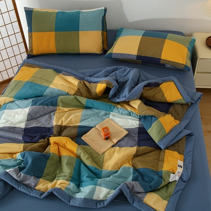 91家纺网 家纺一手货源 找家纺 （总）花言狐语 2025新款A类全棉水洗棉夏被四件套