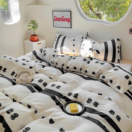 91家纺网 家纺一手货源 找家纺 （总）田野 2024新款13372全棉INS印花四件套