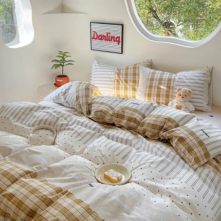 91家纺网 家纺一手货源 找家纺 （总）田野 2024新款13372全棉INS印花四件套