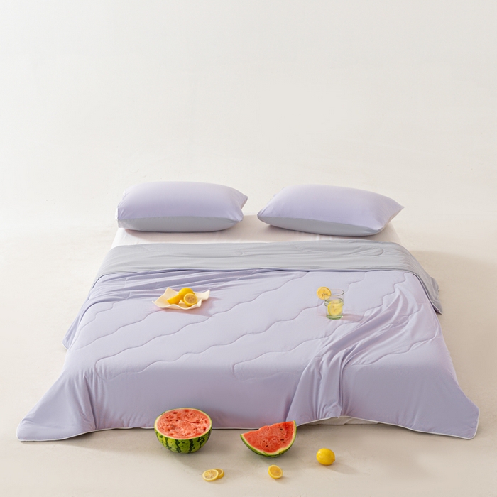 91家纺网 家纺一手货源 找家纺 佳居缘 2024新款西瓜冰柠被空调被夏被 香芋紫