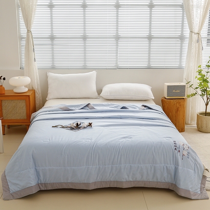 91家纺网 家纺一手货源 找家纺 （总）凡客家居 2024新款磨毛纯色新疆棉花夏被夏凉被空调被 